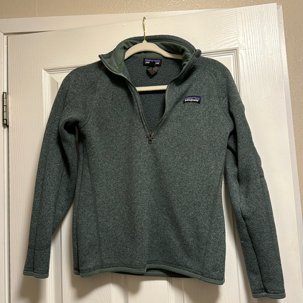Green Patagonia Better Sweater Quarter Zip